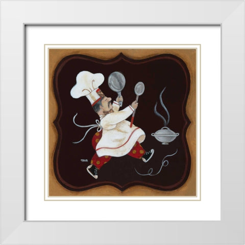 In Short Order I White Modern Wood Framed Art Print with Double Matting by Tava Studios