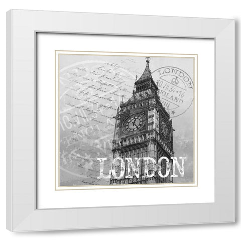 London White Modern Wood Framed Art Print with Double Matting by Knutsen, Conrad