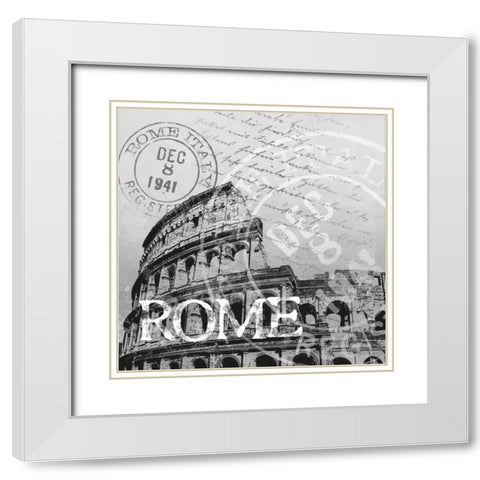 Rome White Modern Wood Framed Art Print with Double Matting by Knutsen, Conrad
