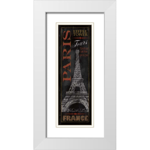 Paris Tours White Modern Wood Framed Art Print with Double Matting by Knutsen, Conrad