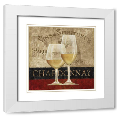 Chardonnay White Modern Wood Framed Art Print with Double Matting by Knutsen, Conrad
