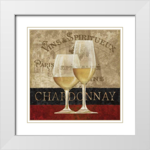 Chardonnay White Modern Wood Framed Art Print with Double Matting by Knutsen, Conrad