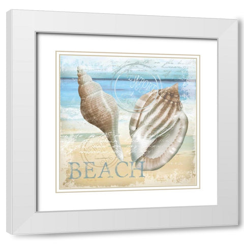 The Beach White Modern Wood Framed Art Print with Double Matting by Knutsen, Conrad