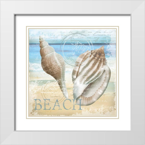 The Beach White Modern Wood Framed Art Print with Double Matting by Knutsen, Conrad