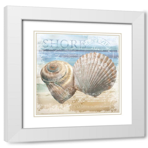 The Shore White Modern Wood Framed Art Print with Double Matting by Knutsen, Conrad