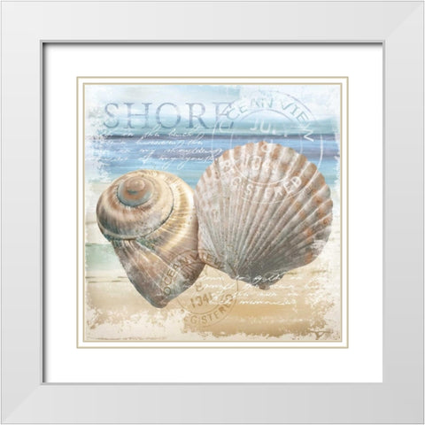The Shore White Modern Wood Framed Art Print with Double Matting by Knutsen, Conrad