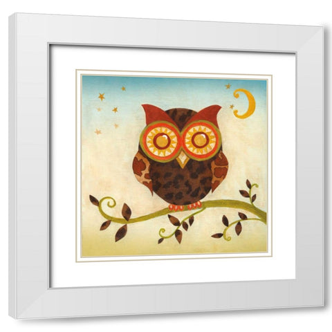 Hootie White Modern Wood Framed Art Print with Double Matting by Tava Studios