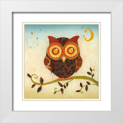Hootie White Modern Wood Framed Art Print with Double Matting by Tava Studios