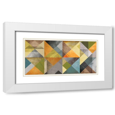 Quilt White Modern Wood Framed Art Print with Double Matting by Craven, Katrina