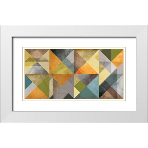 Quilt White Modern Wood Framed Art Print with Double Matting by Craven, Katrina