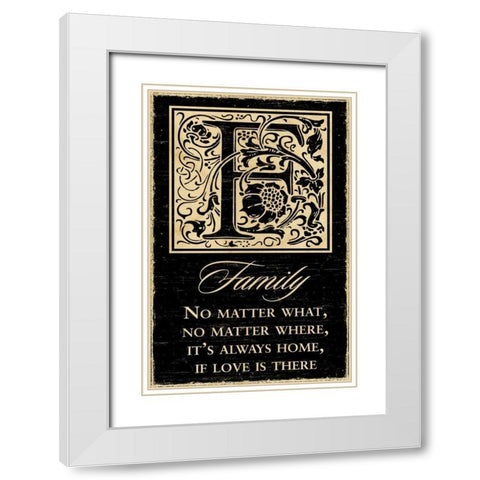 Family White Modern Wood Framed Art Print with Double Matting by Havoc Gifts