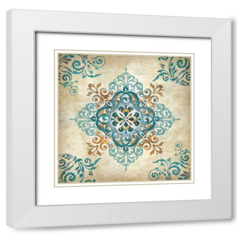 Arabesque II White Modern Wood Framed Art Print with Double Matting by Knutsen, Conrad