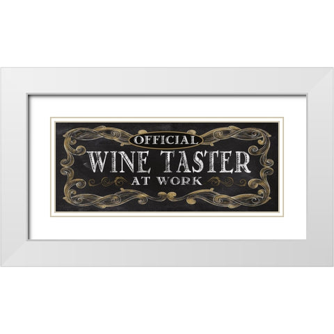 Wine Taster White Modern Wood Framed Art Print with Double Matting by Knutsen, Conrad