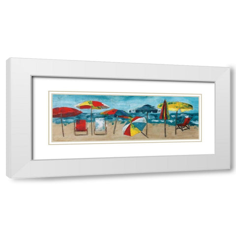 At the Beach White Modern Wood Framed Art Print with Double Matting by Craven, Katrina