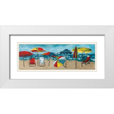 At the Beach White Modern Wood Framed Art Print with Double Matting by Craven, Katrina