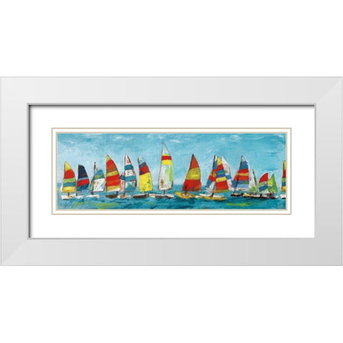 Sailing Away White Modern Wood Framed Art Print with Double Matting by Craven, Katrina
