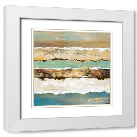On Edge Revisited II White Modern Wood Framed Art Print with Double Matting by Olson, Norm