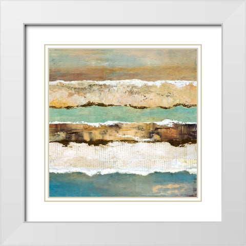 On Edge Revisited II White Modern Wood Framed Art Print with Double Matting by Olson, Norm