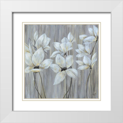 Silver Spring White Modern Wood Framed Art Print with Double Matting by Donovan, Maria