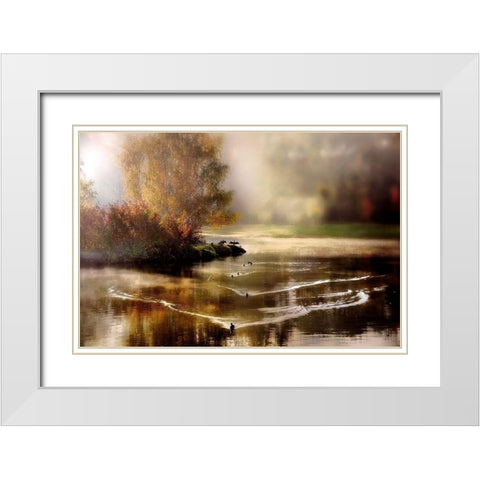 Morning Solace White Modern Wood Framed Art Print with Double Matting by Weisz, Irene