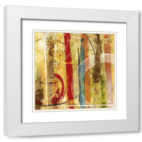 Bands of Light White Modern Wood Framed Art Print with Double Matting by Craven, Katrina
