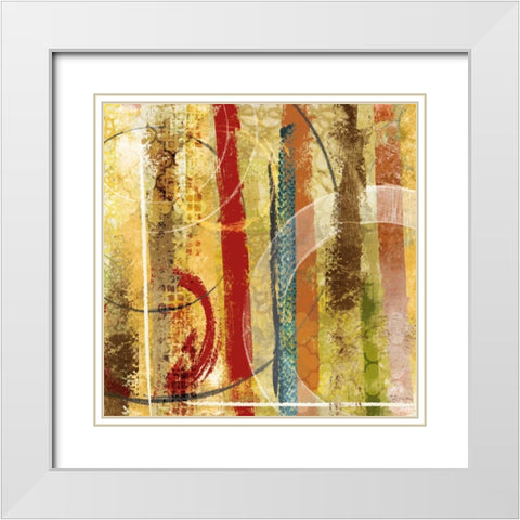 Bands of Light White Modern Wood Framed Art Print with Double Matting by Craven, Katrina