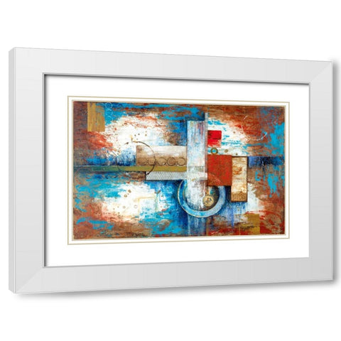 Around the Corner White Modern Wood Framed Art Print with Double Matting by Tava Studios