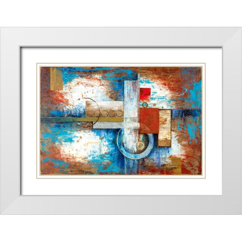Around the Corner White Modern Wood Framed Art Print with Double Matting by Tava Studios