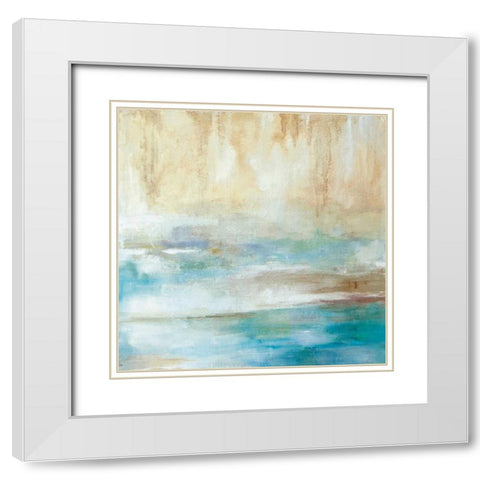Through the Mist I White Modern Wood Framed Art Print with Double Matting by Robinson, Carol
