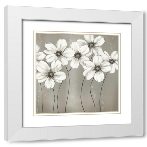 Gray Garden White Modern Wood Framed Art Print with Double Matting by Robinson, Carol
