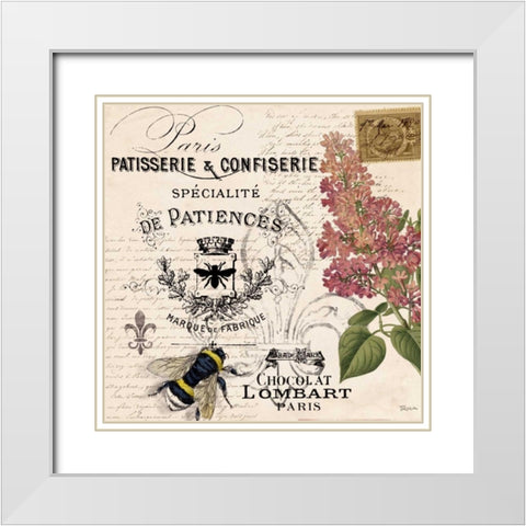 Chocolat II White Modern Wood Framed Art Print with Double Matting by Craven, Katrina