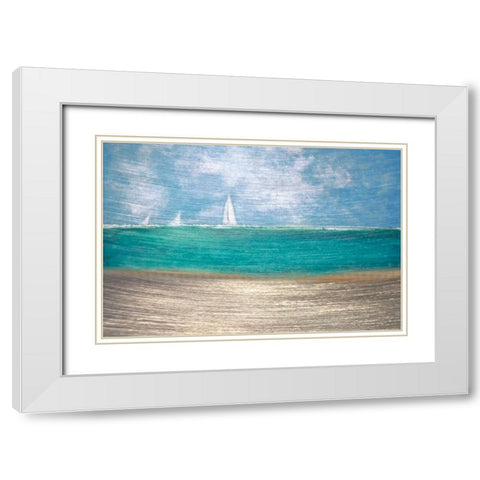 Catching the Wind White Modern Wood Framed Art Print with Double Matting by Jill, Susan