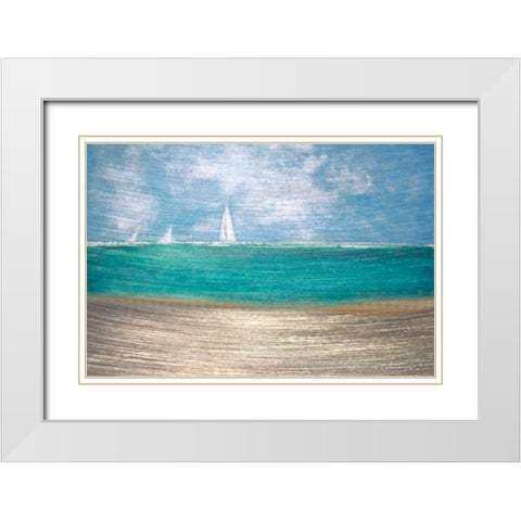 Catching the Wind White Modern Wood Framed Art Print with Double Matting by Jill, Susan