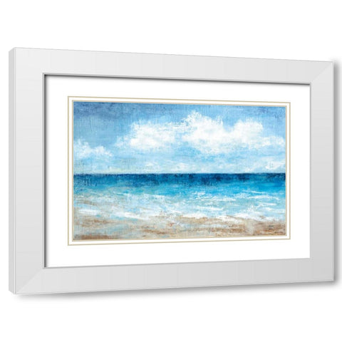Fair Weather White Modern Wood Framed Art Print with Double Matting by Nan