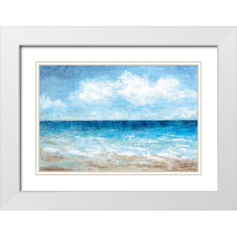 Fair Weather White Modern Wood Framed Art Print with Double Matting by Nan