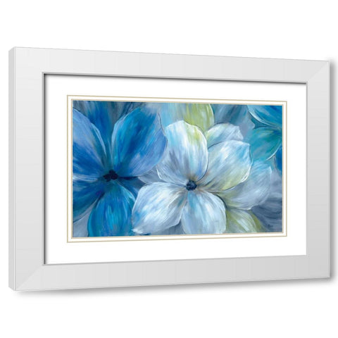 Morning Glory White Modern Wood Framed Art Print with Double Matting by Nan