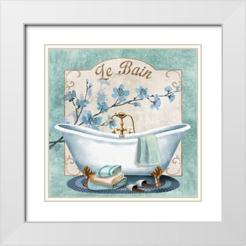 Le Bain White Modern Wood Framed Art Print with Double Matting by Knutsen, Conrad