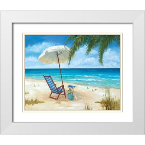 In the Shade White Modern Wood Framed Art Print with Double Matting by Nan