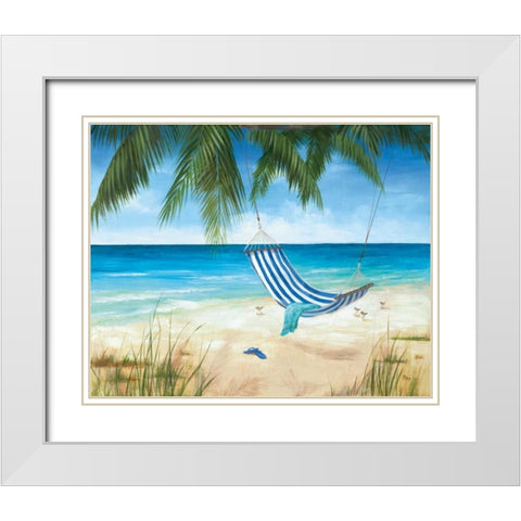 Soft Breeze White Modern Wood Framed Art Print with Double Matting by Nan