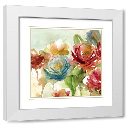 Secret Garden I White Modern Wood Framed Art Print with Double Matting by Robinson, Carol