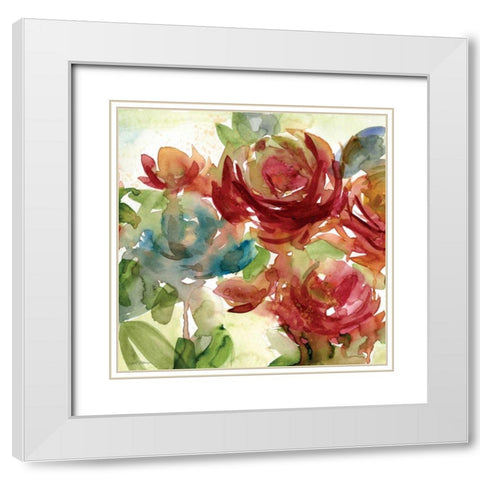 Secret Garden II White Modern Wood Framed Art Print with Double Matting by Robinson, Carol