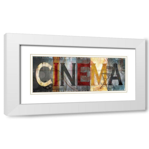 Cinema White Modern Wood Framed Art Print with Double Matting by Nan