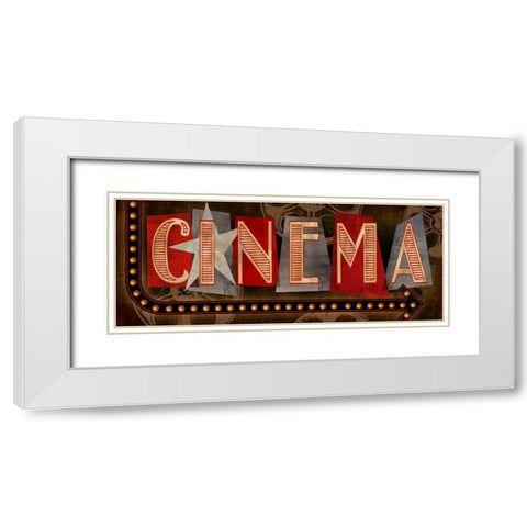 Cinema White Modern Wood Framed Art Print with Double Matting by Knutsen, Conrad