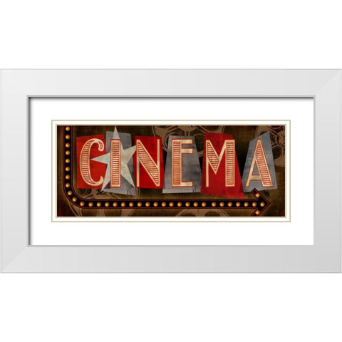 Cinema White Modern Wood Framed Art Print with Double Matting by Knutsen, Conrad