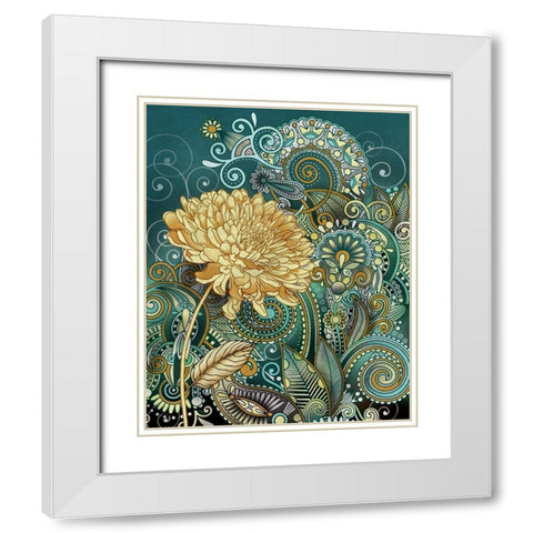 Inspired Blooms I White Modern Wood Framed Art Print with Double Matting by Knutsen, Conrad