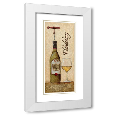 Chardonnay White Modern Wood Framed Art Print with Double Matting by Tava Studios