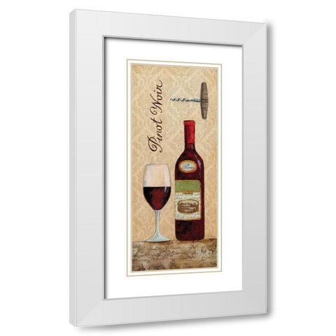 Pinot White Modern Wood Framed Art Print with Double Matting by Tava Studios