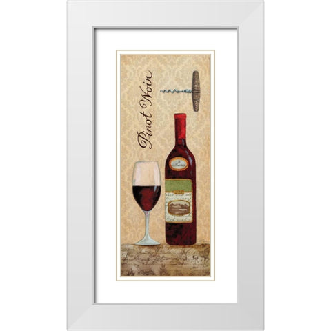 Pinot White Modern Wood Framed Art Print with Double Matting by Tava Studios