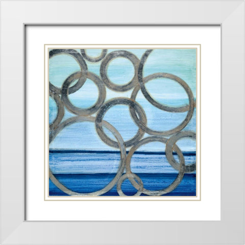 Circular View White Modern Wood Framed Art Print with Double Matting by Tava Studios