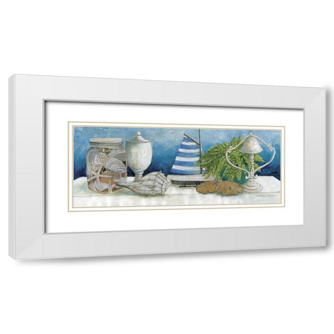 Beach Memories II White Modern Wood Framed Art Print with Double Matting by Olson, Charlene